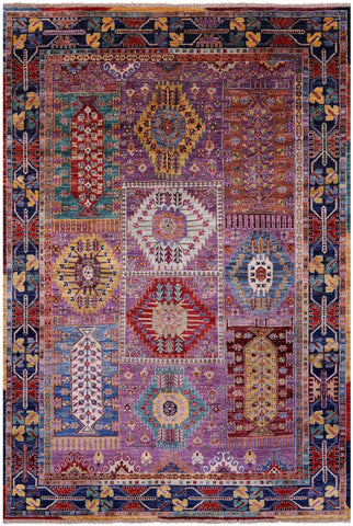 Persian Fine Serapi Hand Knotted Wool Rug - 6' 2