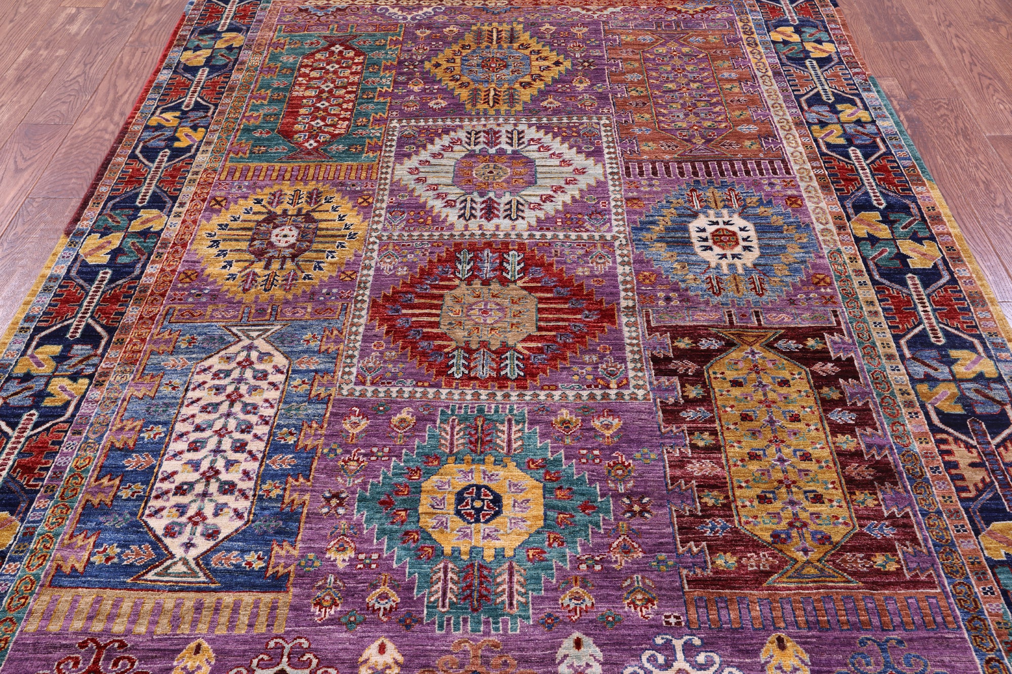 Persian Fine Serapi Hand Knotted Wool Rug - 6' 2" X 8' 8" - Golden Nile