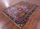 Persian Fine Serapi Hand Knotted Wool Rug - 6' 2" X 8' 8" - Golden Nile