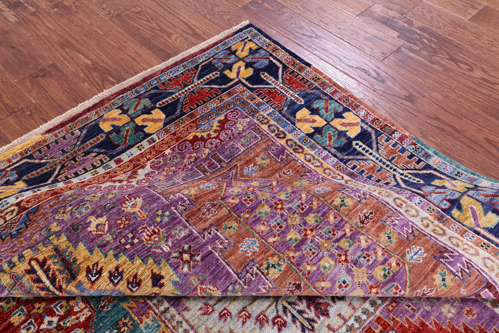 Persian Fine Serapi Hand Knotted Wool Rug - 6' 2" X 8' 8" - Golden Nile