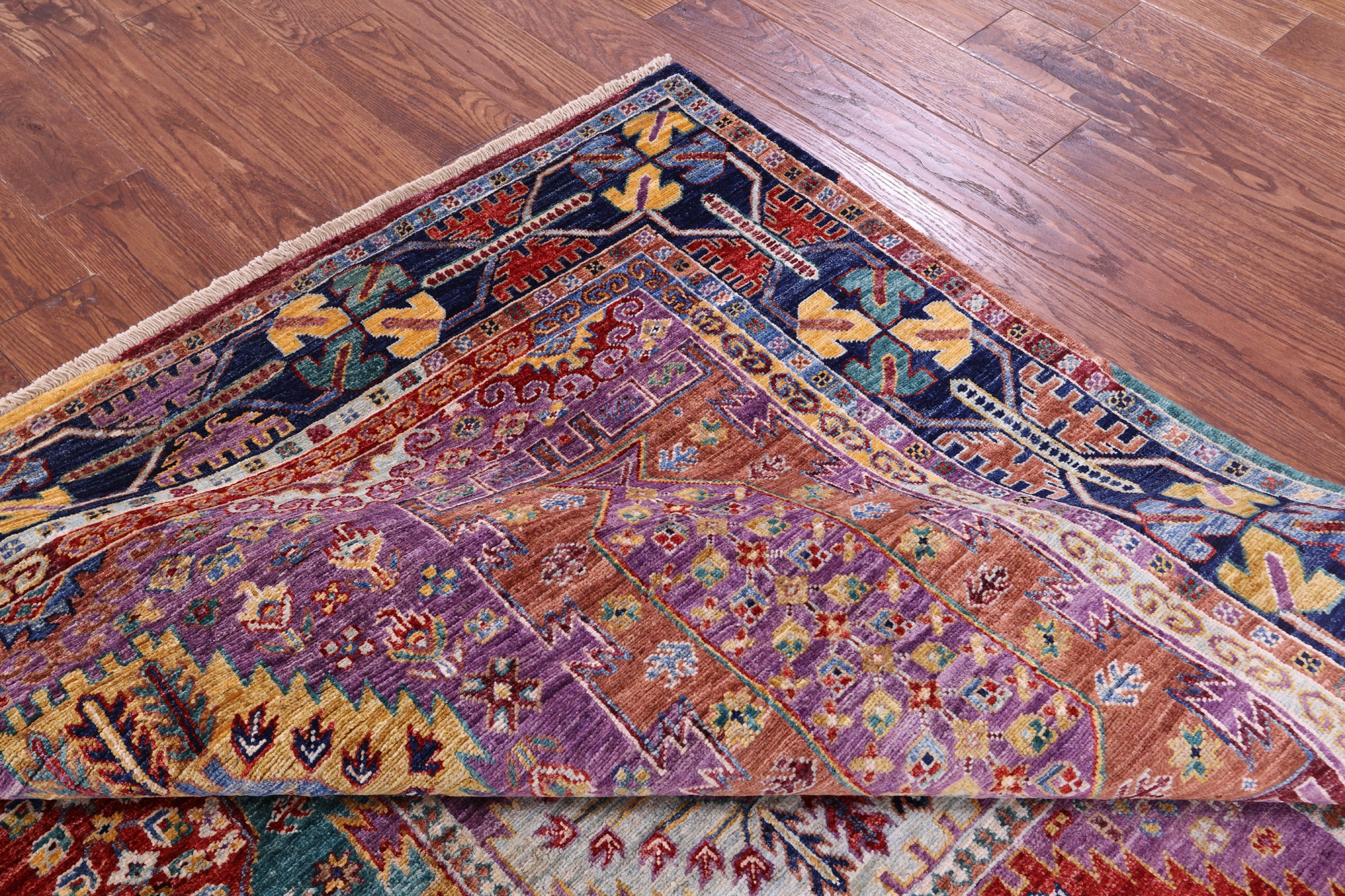 Persian Fine Serapi Hand Knotted Wool Rug - 6' 2" X 8' 8" - Golden Nile