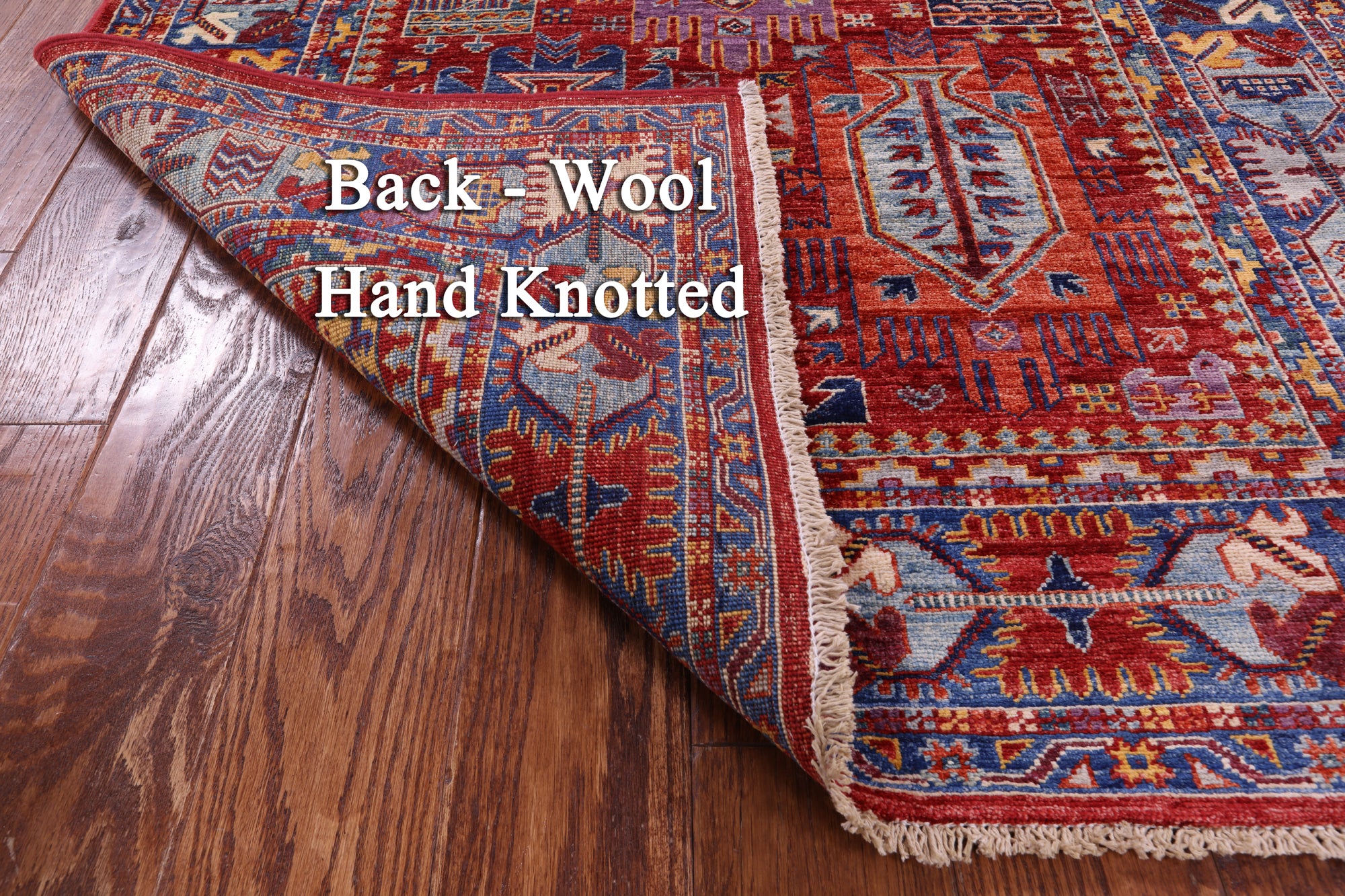 Persian Fine Serapi Hand Knotted Wool Rug - 4' 0" X 5' 11" - Golden Nile