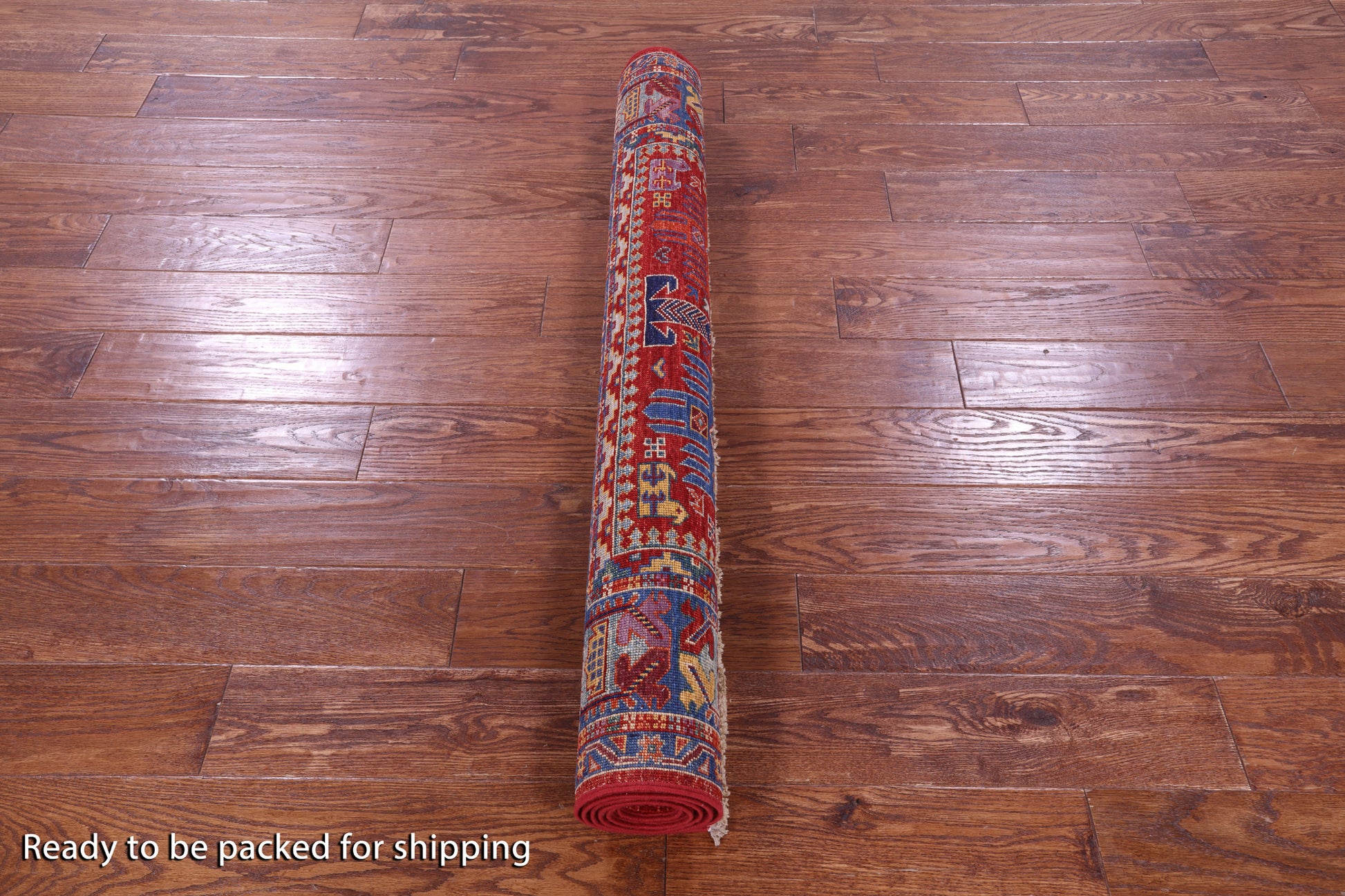 Persian Fine Serapi Hand Knotted Wool Rug - 4' 0" X 5' 11" - Golden Nile