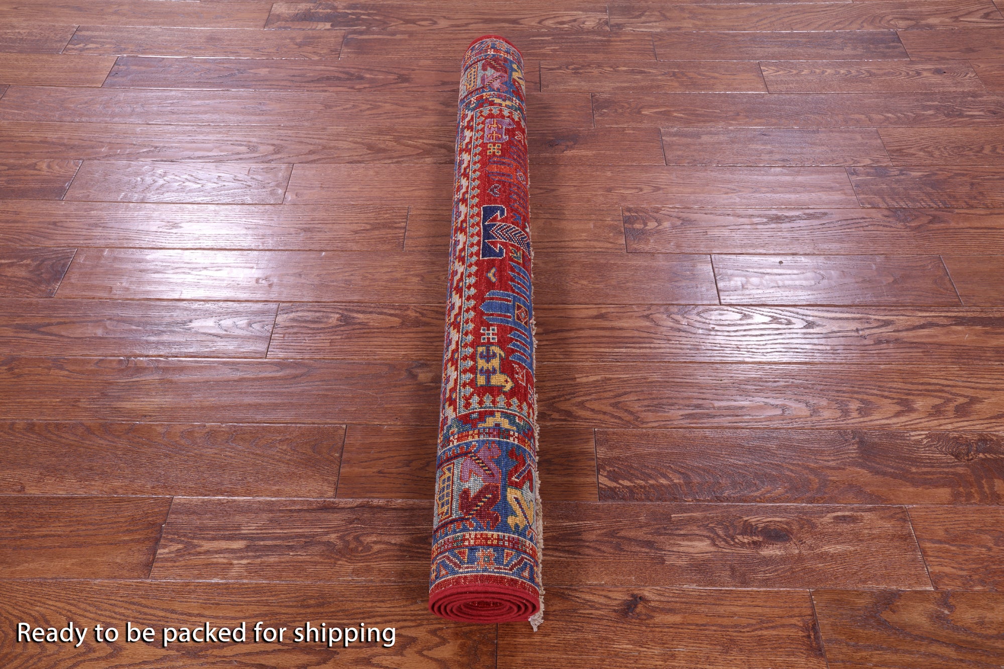 Persian Fine Serapi Hand Knotted Wool Rug - 4' 0" X 5' 11" - Golden Nile