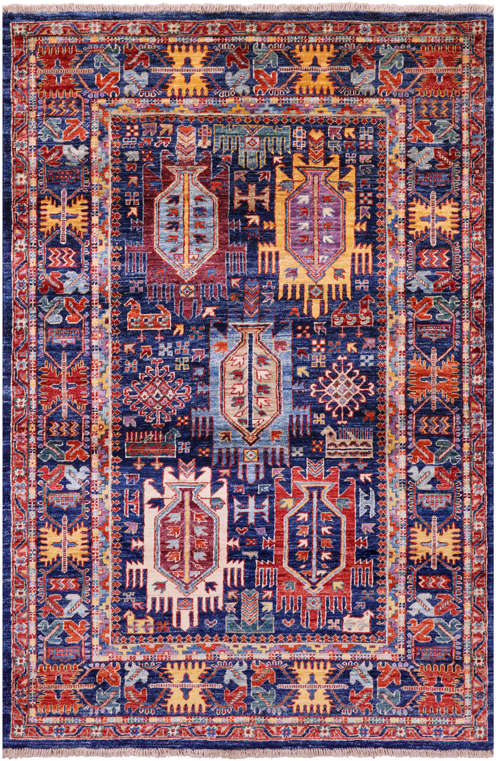 Persian Fine Serapi Hand Knotted Wool Rug - 3' 11" X 6' 0" - Golden Nile