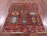 Persian Fine Serapi Hand Knotted Wool Rug - 3' 8" X 4' 11" - Golden Nile