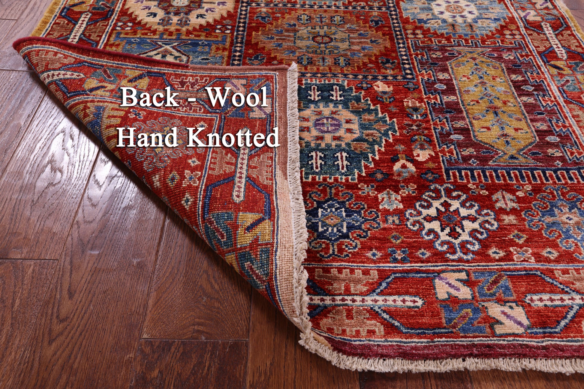 Persian Fine Serapi Hand Knotted Wool Rug - 3' 8" X 4' 11" - Golden Nile