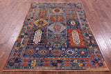 Persian Fine Serapi Handmade Wool Rug - 4' 11" X 7' 3" - Golden Nile