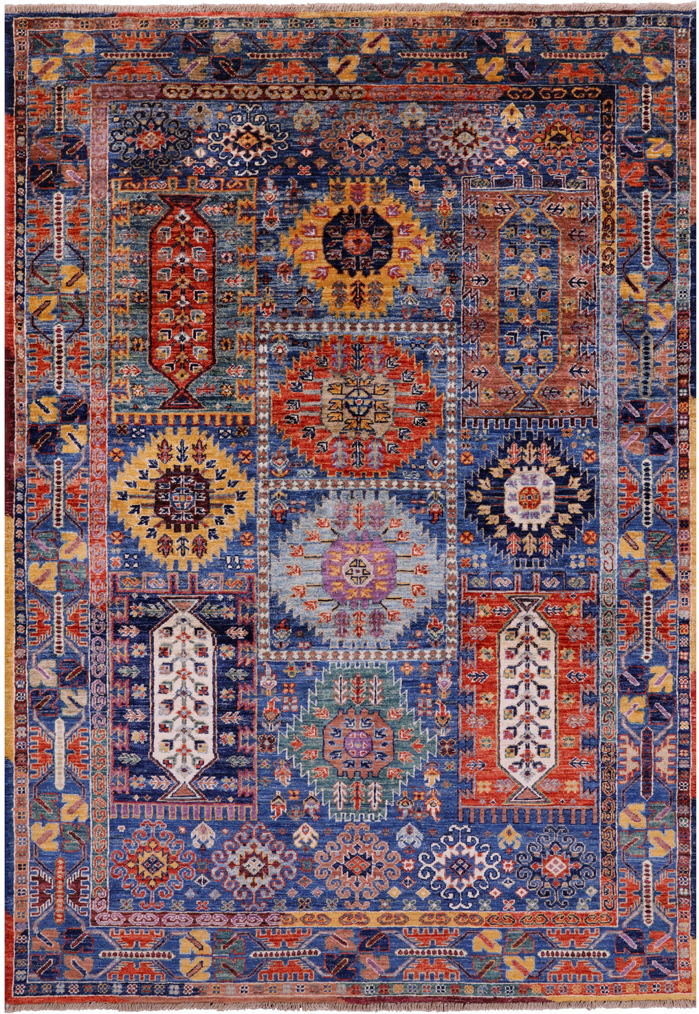 Persian Fine Serapi Handmade Wool Rug - 4' 11" X 7' 3" - Golden Nile
