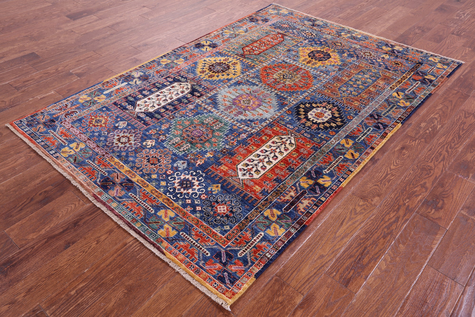 Persian Fine Serapi Handmade Wool Rug - 4' 11" X 7' 3" - Golden Nile