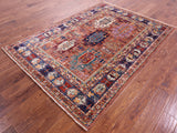 Persian Fine Serapi Hand Knotted Wool Rug - 5' 0" X 7' 1" - Golden Nile