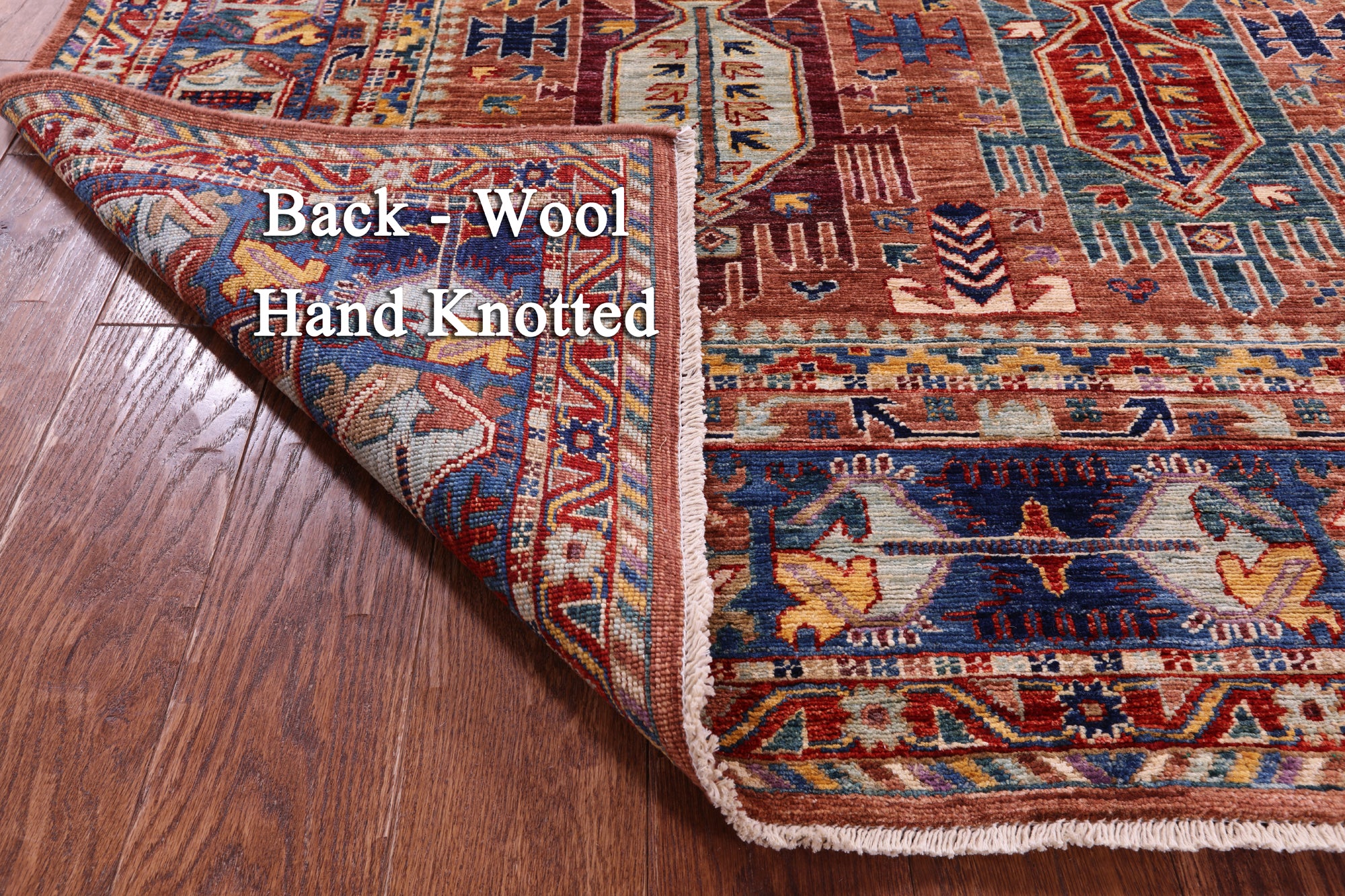 Persian Fine Serapi Hand Knotted Wool Rug - 5' 0" X 7' 1" - Golden Nile