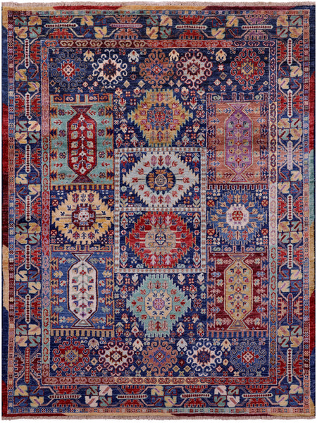 Persian Fine Serapi Hand Knotted Wool Rug - 5' 0" X 6' 9" - Golden Nile