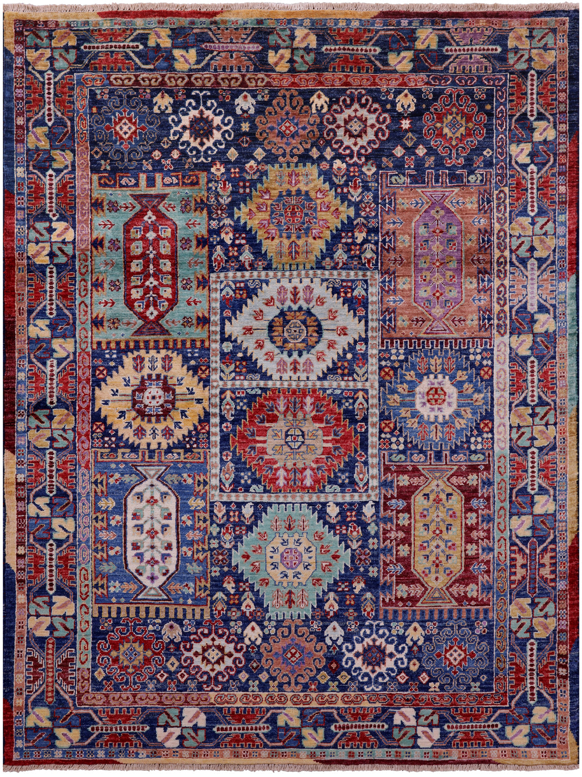 Persian Fine Serapi Hand Knotted Wool Rug - 5' 0" X 6' 9" - Golden Nile