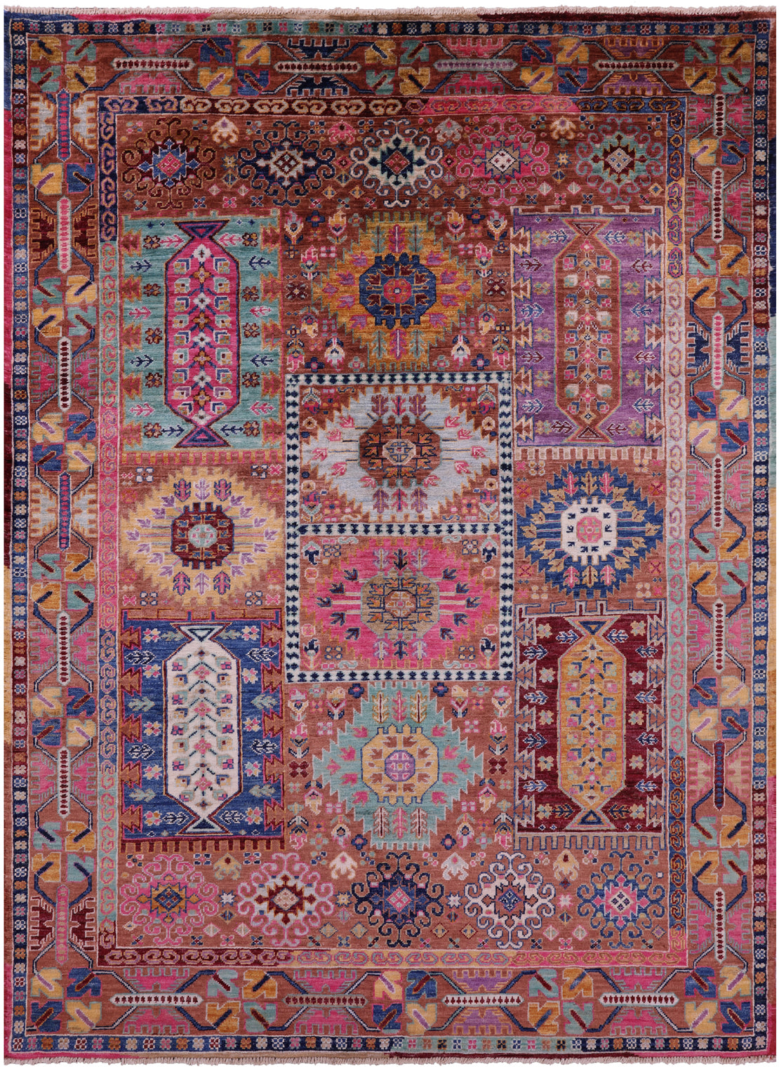 Persian Fine Serapi Handmade Wool Rug - 4' 11" X 6' 9" - Golden Nile