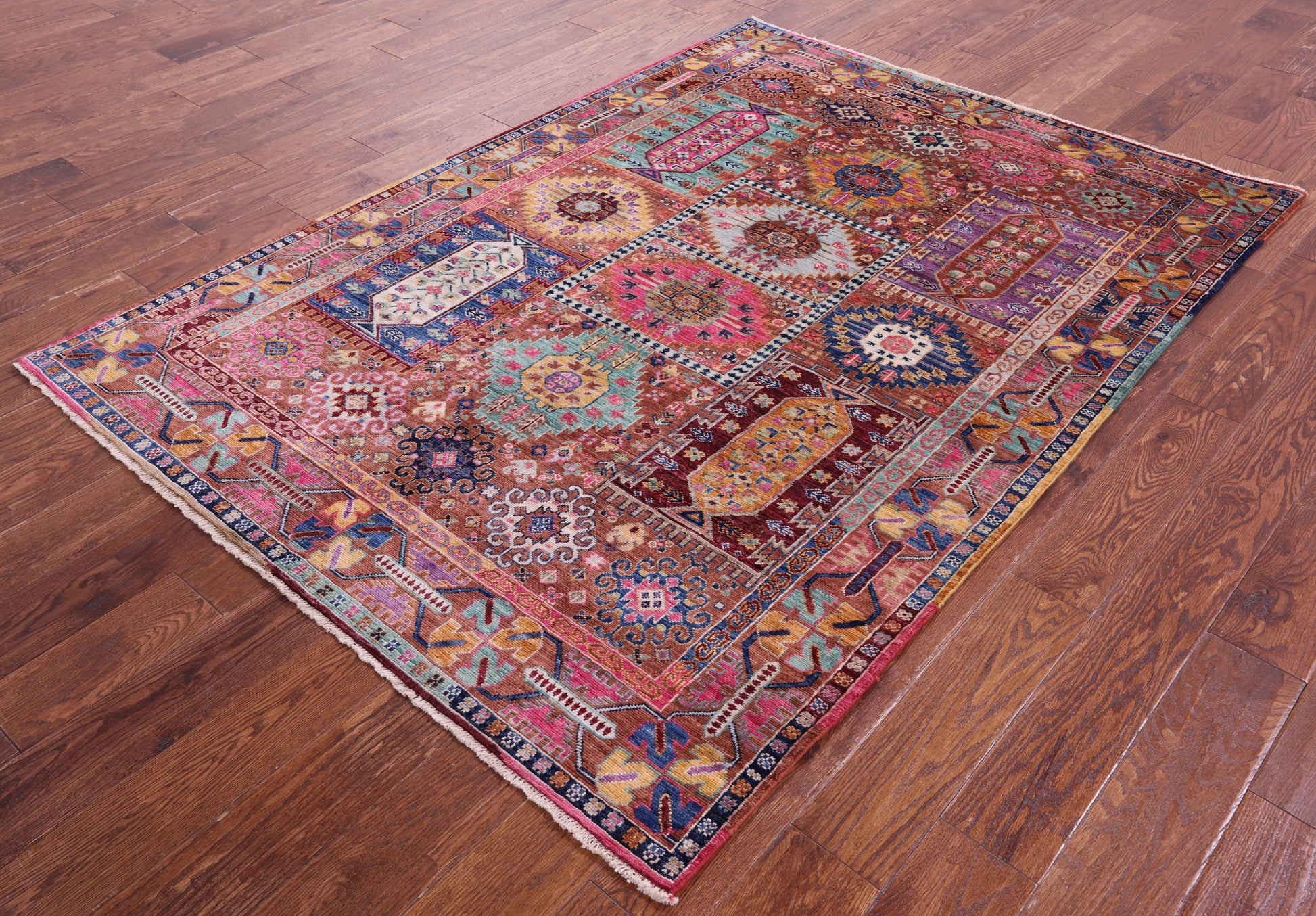 Persian Fine Serapi Handmade Wool Rug - 4' 11" X 6' 9" - Golden Nile