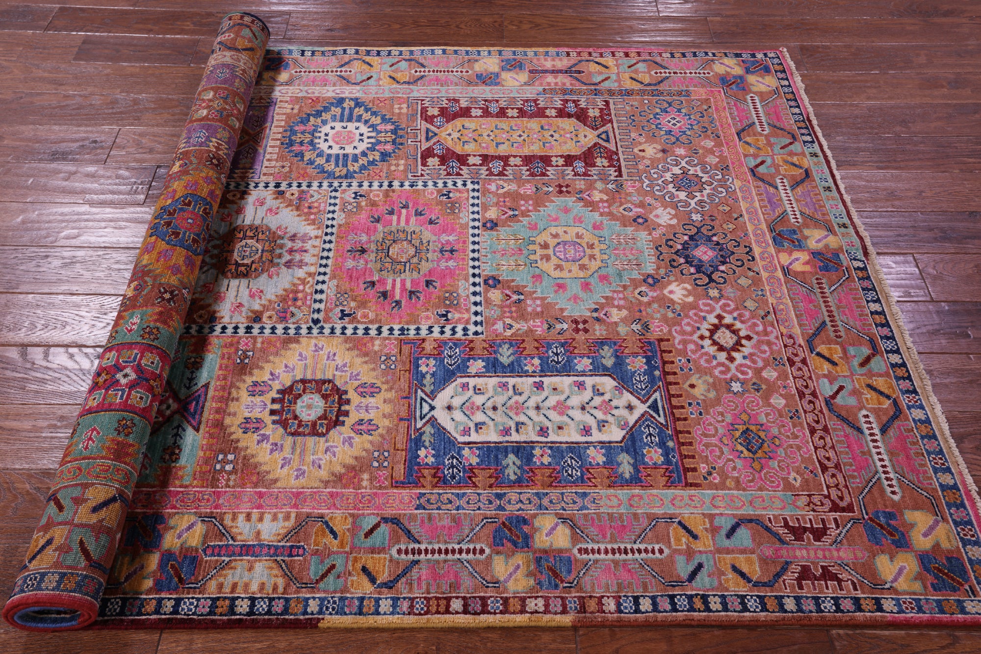 Persian Fine Serapi Handmade Wool Rug - 4' 11" X 6' 9" - Golden Nile