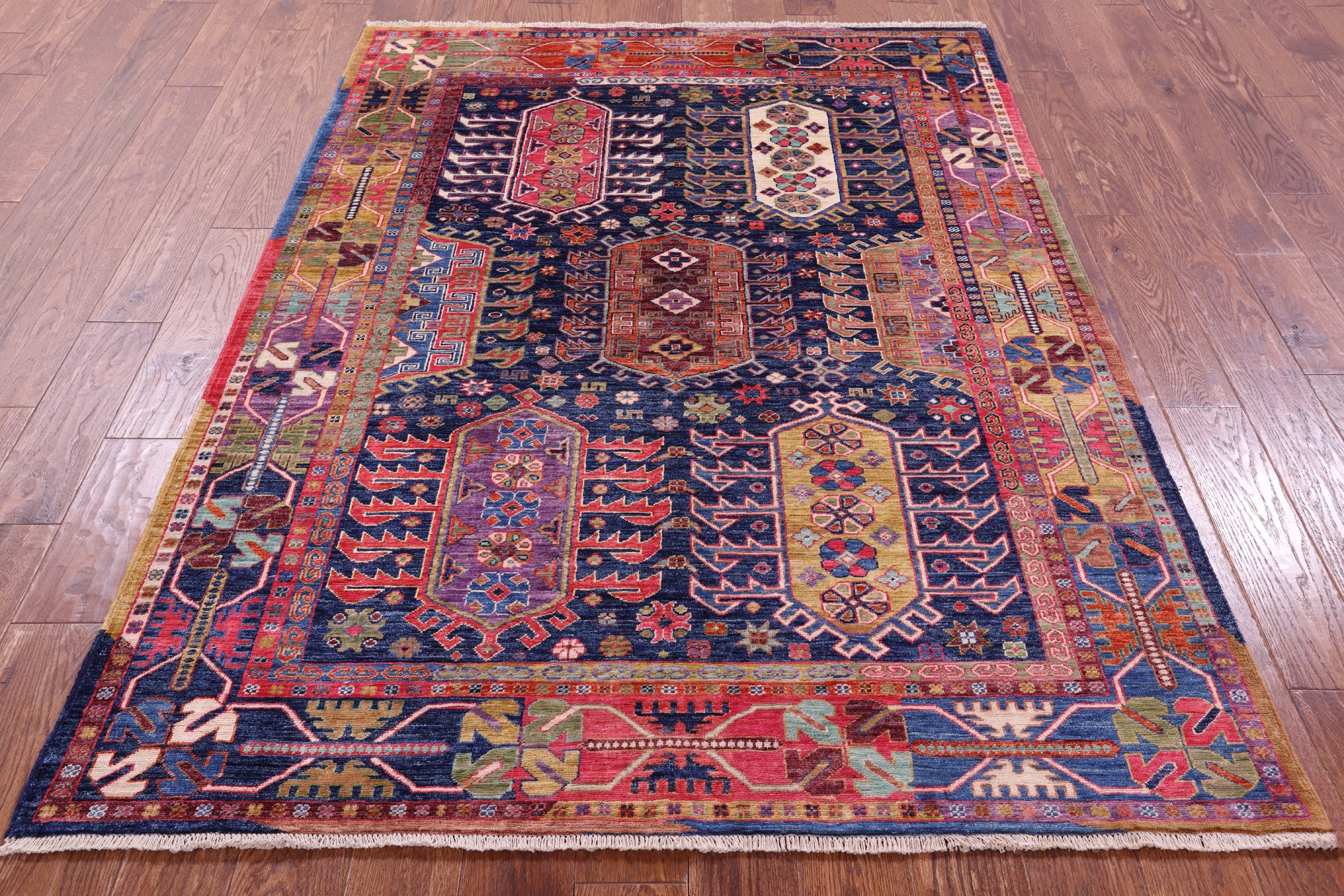 Persian Fine Serapi Handmade Wool Rug - 4' 10" X 6' 9" - Golden Nile