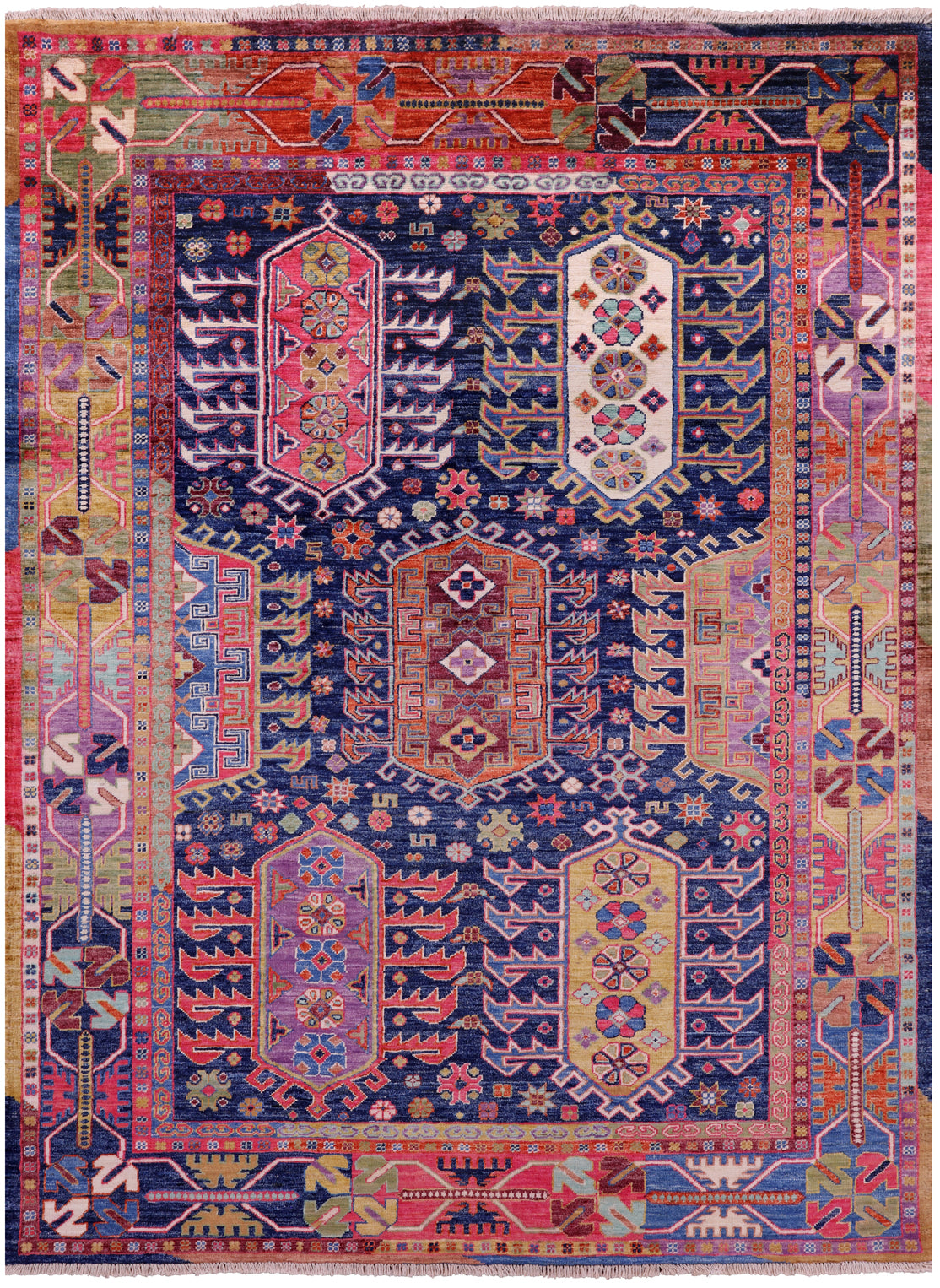 Persian Fine Serapi Handmade Wool Rug - 4' 10" X 6' 9" - Golden Nile