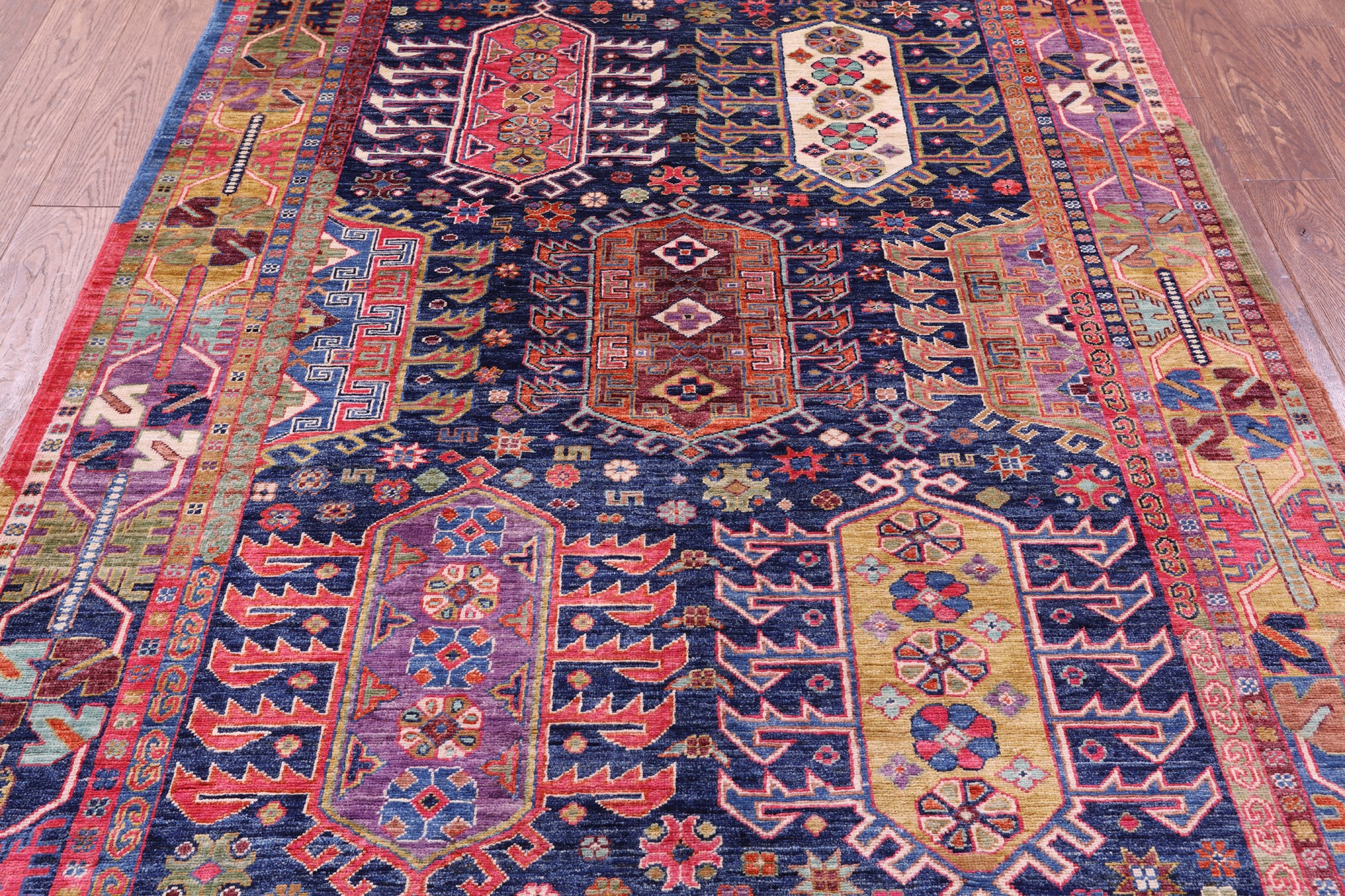 Persian Fine Serapi Handmade Wool Rug - 4' 10" X 6' 9" - Golden Nile