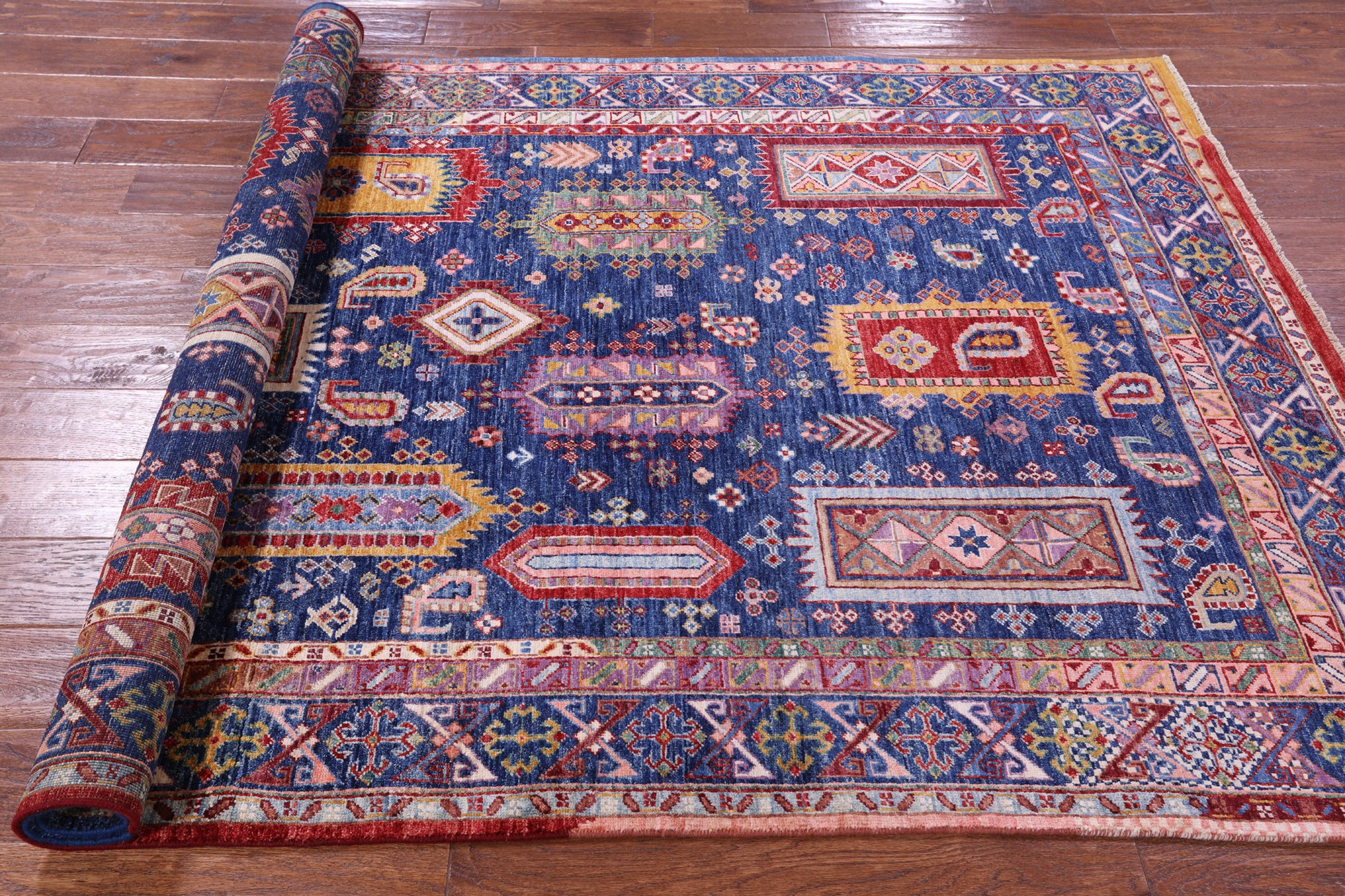Persian Fine Serapi Handmade Wool Rug - 4' 10" X 7' 5" - Golden Nile