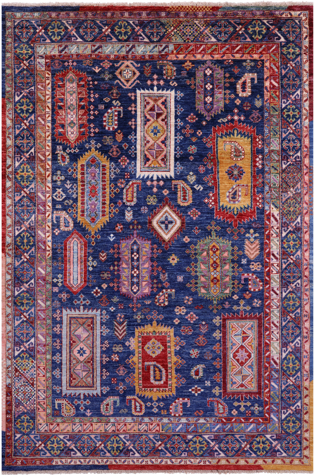 Persian Fine Serapi Handmade Wool Rug - 4' 10" X 7' 5" - Golden Nile