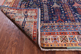 Blue Persian Fine Serapi Hand Knotted Wool Rug - 4' 10" X 7' 6" - Golden Nile