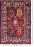 Persian Fine Serapi Hand Knotted Wool Rug - 4' 9" X 6' 9" - Golden Nile
