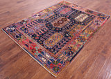 Persian Fine Serapi Handmade Wool Rug - 5' 0" X 6' 11" - Golden Nile