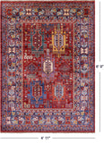 Persian Fine Serapi Hand Knotted Wool Rug - 4' 11" X 6' 9" - Golden Nile