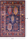 Persian Fine Serapi Hand Knotted Wool Rug - 4' 10" X 6' 10" - Golden Nile