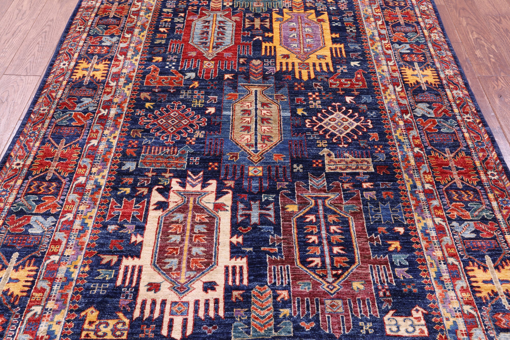 Persian Fine Serapi Hand Knotted Wool Rug - 4' 10" X 6' 10" - Golden Nile