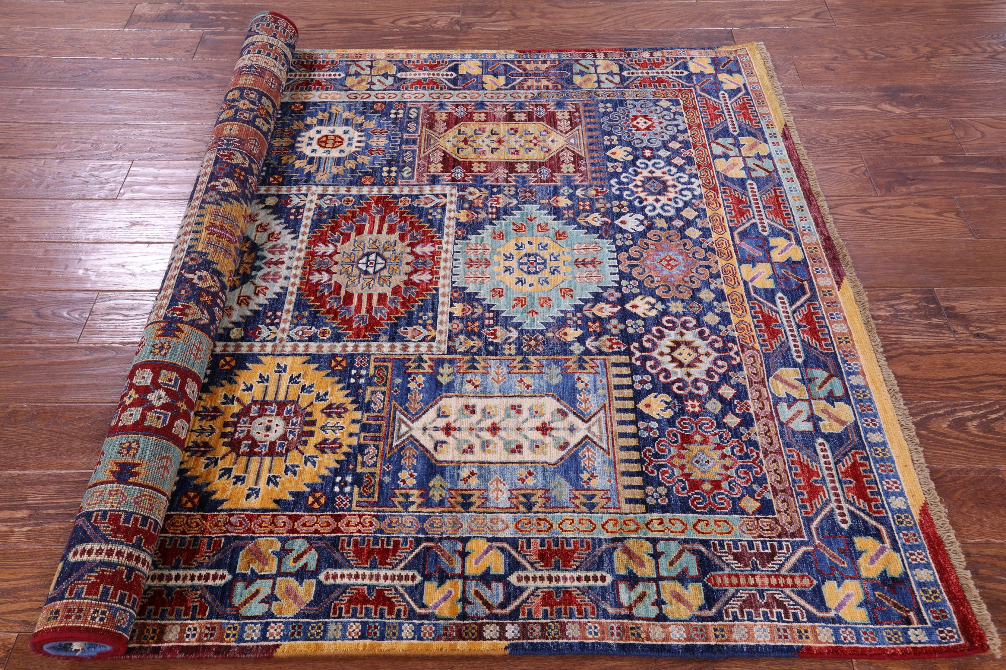 Persian Fine Serapi Hand Knotted Wool Rug - 4' 10" X 6' 10" - Golden Nile