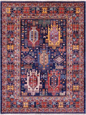 Persian Fine Serapi Handmade Wool Rug - 5' 1
