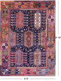 Persian Fine Serapi Handmade Wool Rug - 5' 0" X 6' 10" - Golden Nile
