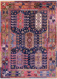 Persian Fine Serapi Handmade Wool Rug - 5' 0" X 6' 10" - Golden Nile