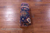 Blue Persian Fine Serapi Hand Knotted Wool Rug - 4' 10" X 6' 10" - Golden Nile