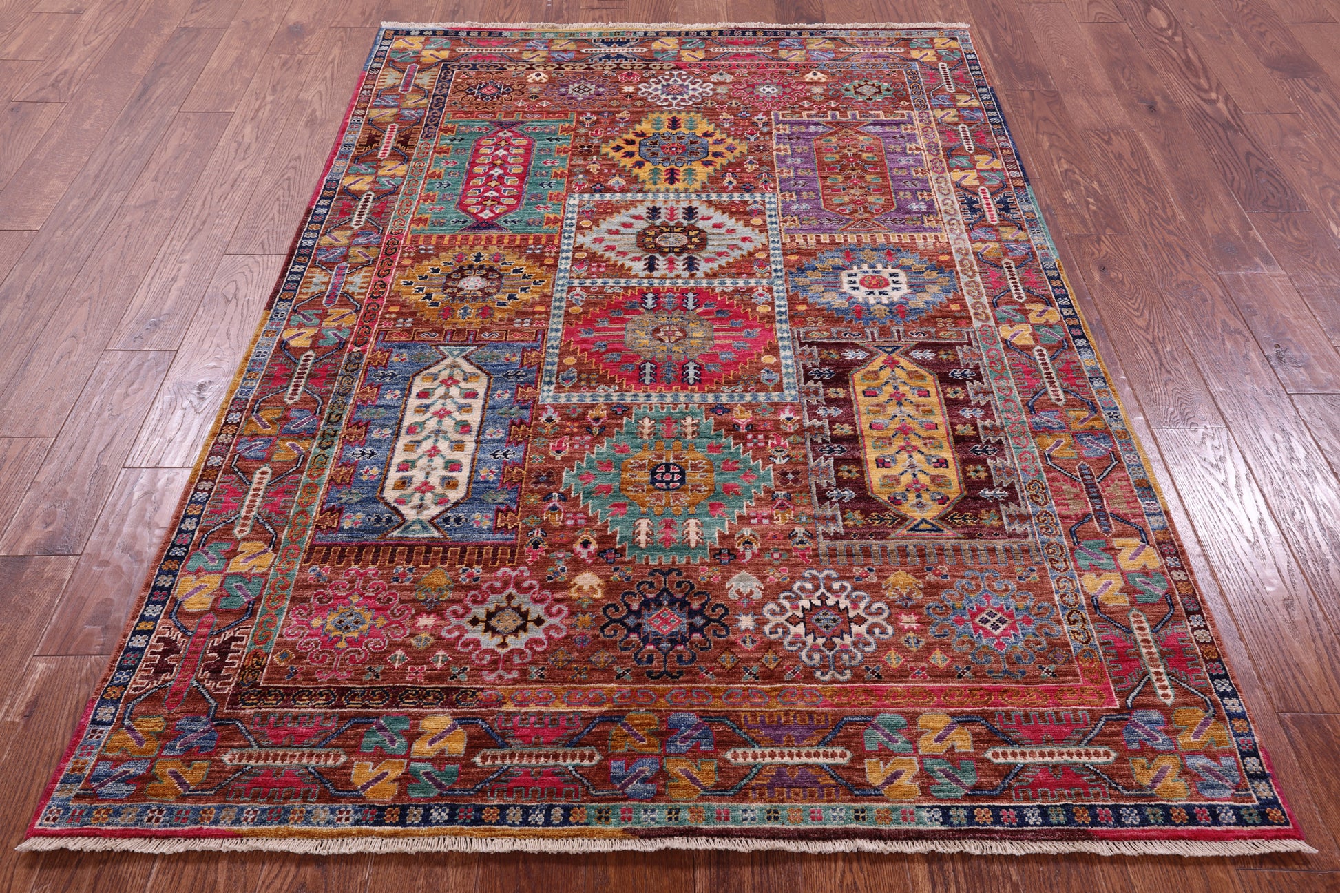 Persian Fine Serapi Handmade Wool Rug - 4' 11" X 7' 1" - Golden Nile