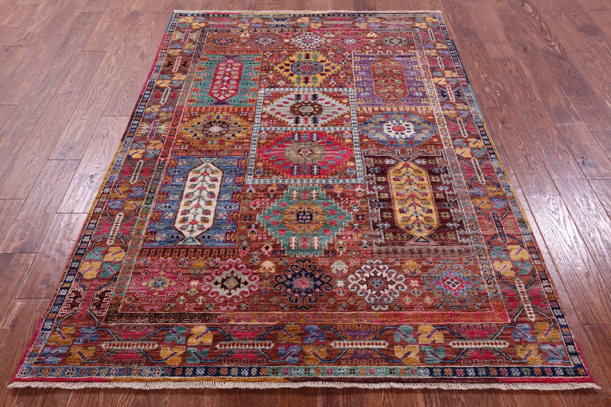 Persian Fine Serapi Handmade Wool Rug - 4' 11" X 7' 1" - Golden Nile