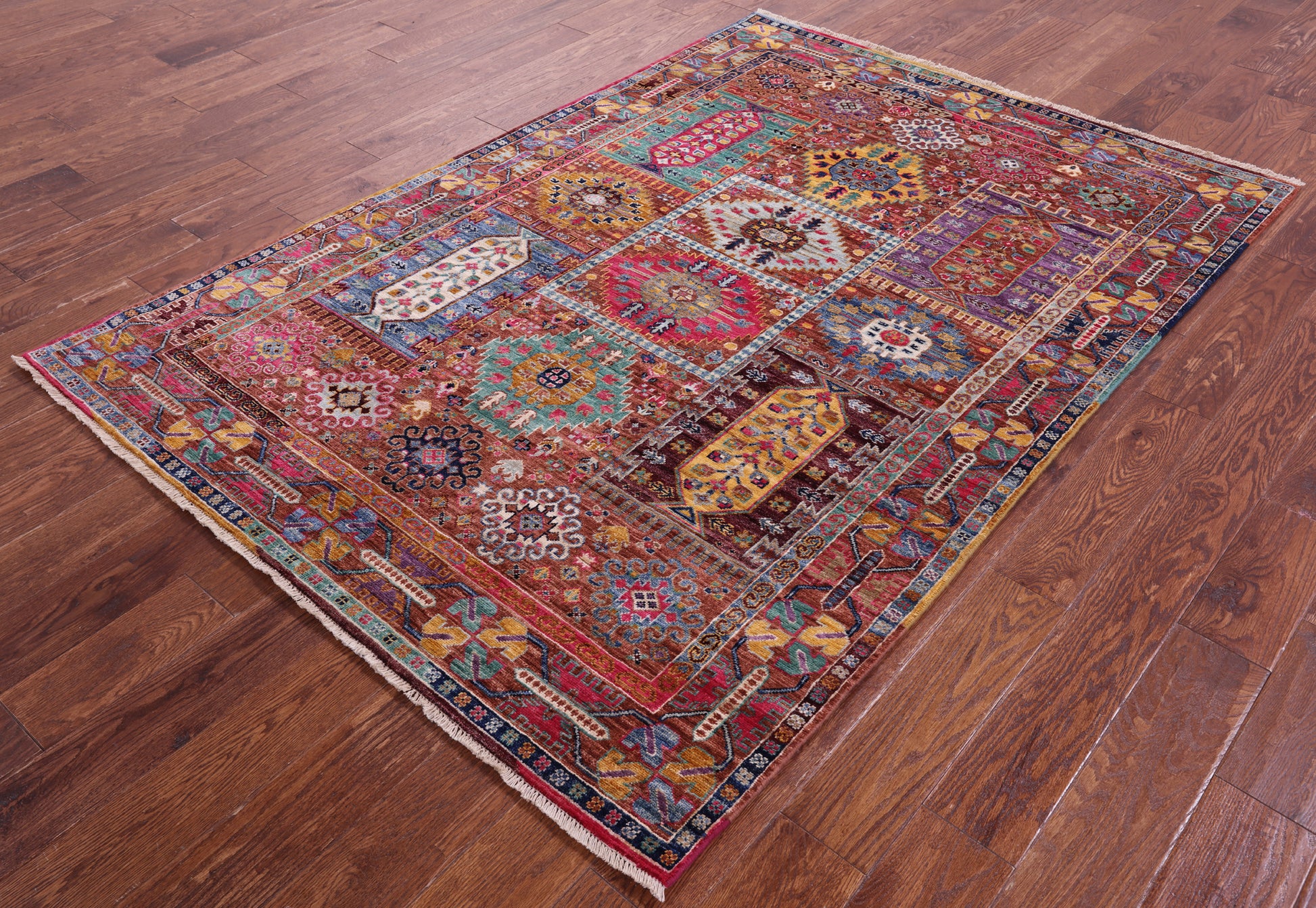 Persian Fine Serapi Handmade Wool Rug - 4' 11" X 7' 1" - Golden Nile