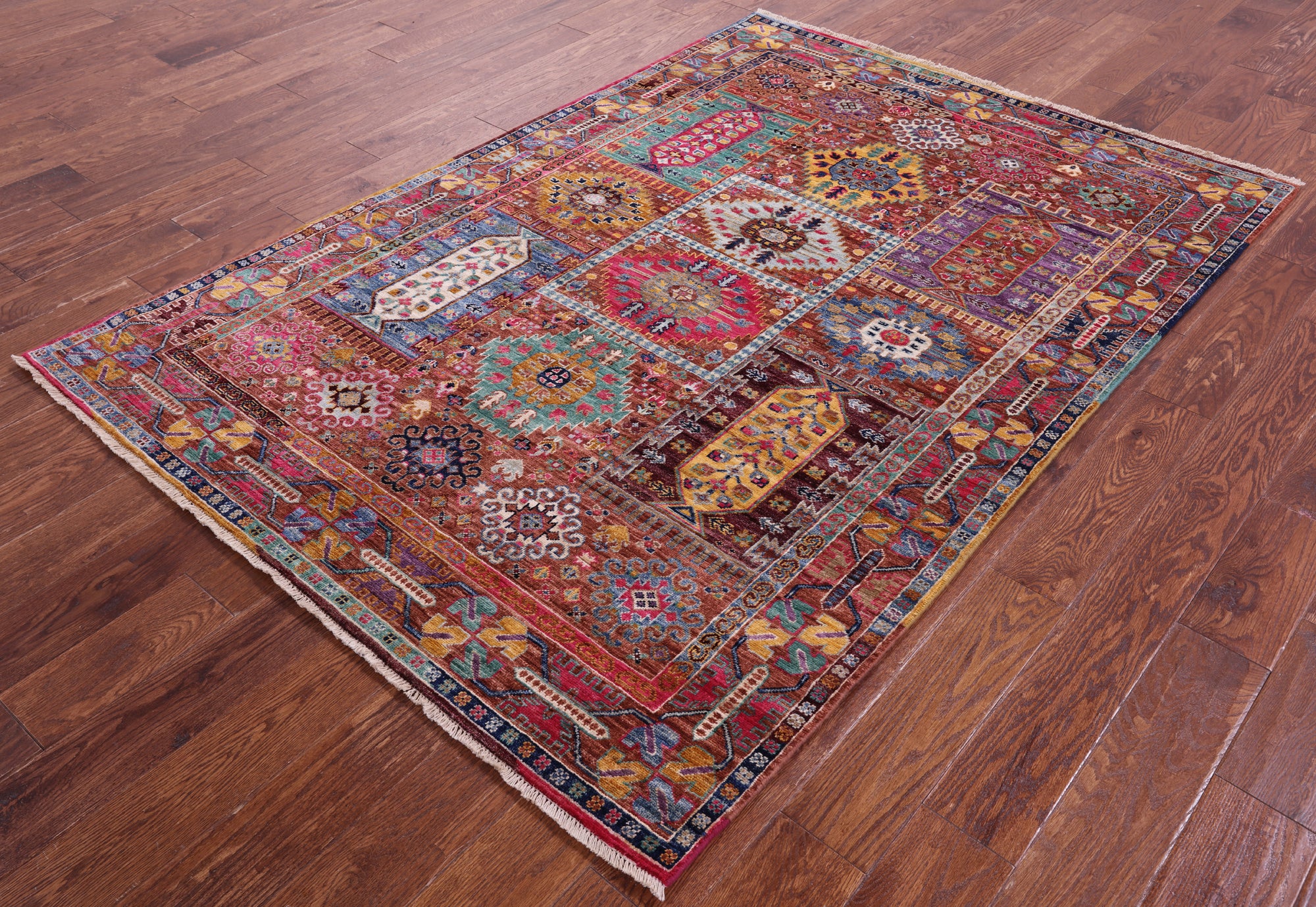 Persian Fine Serapi Handmade Wool Rug - 4' 11" X 7' 1" - Golden Nile