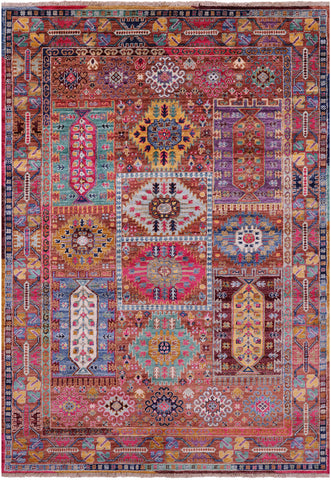 Persian Fine Serapi Handmade Wool Rug - 4' 11