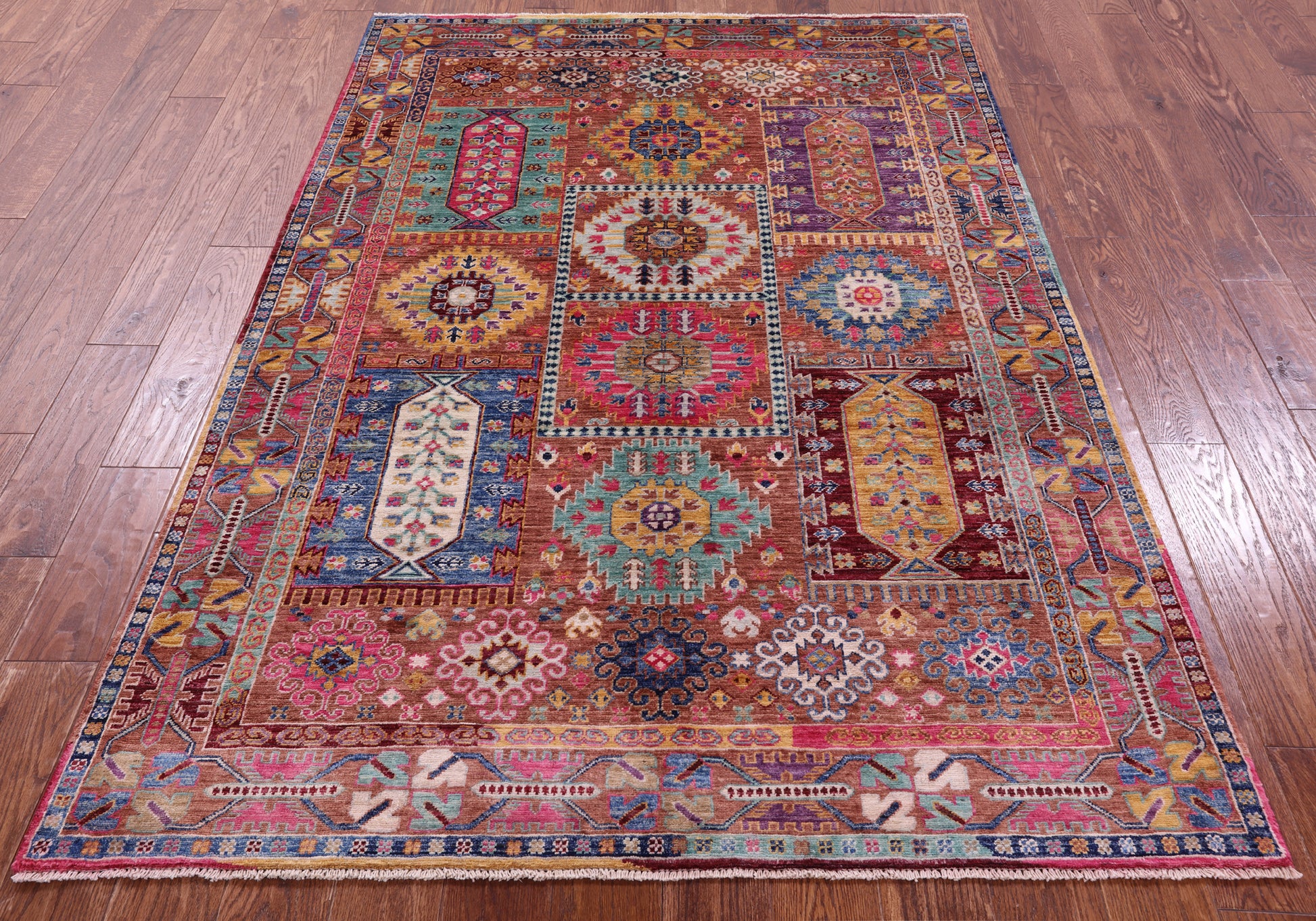 Persian Fine Serapi Hand Knotted Wool Rug - 4' 11" X 7' 0" - Golden Nile