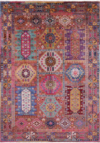 Persian Fine Serapi Hand Knotted Wool Rug - 4' 11