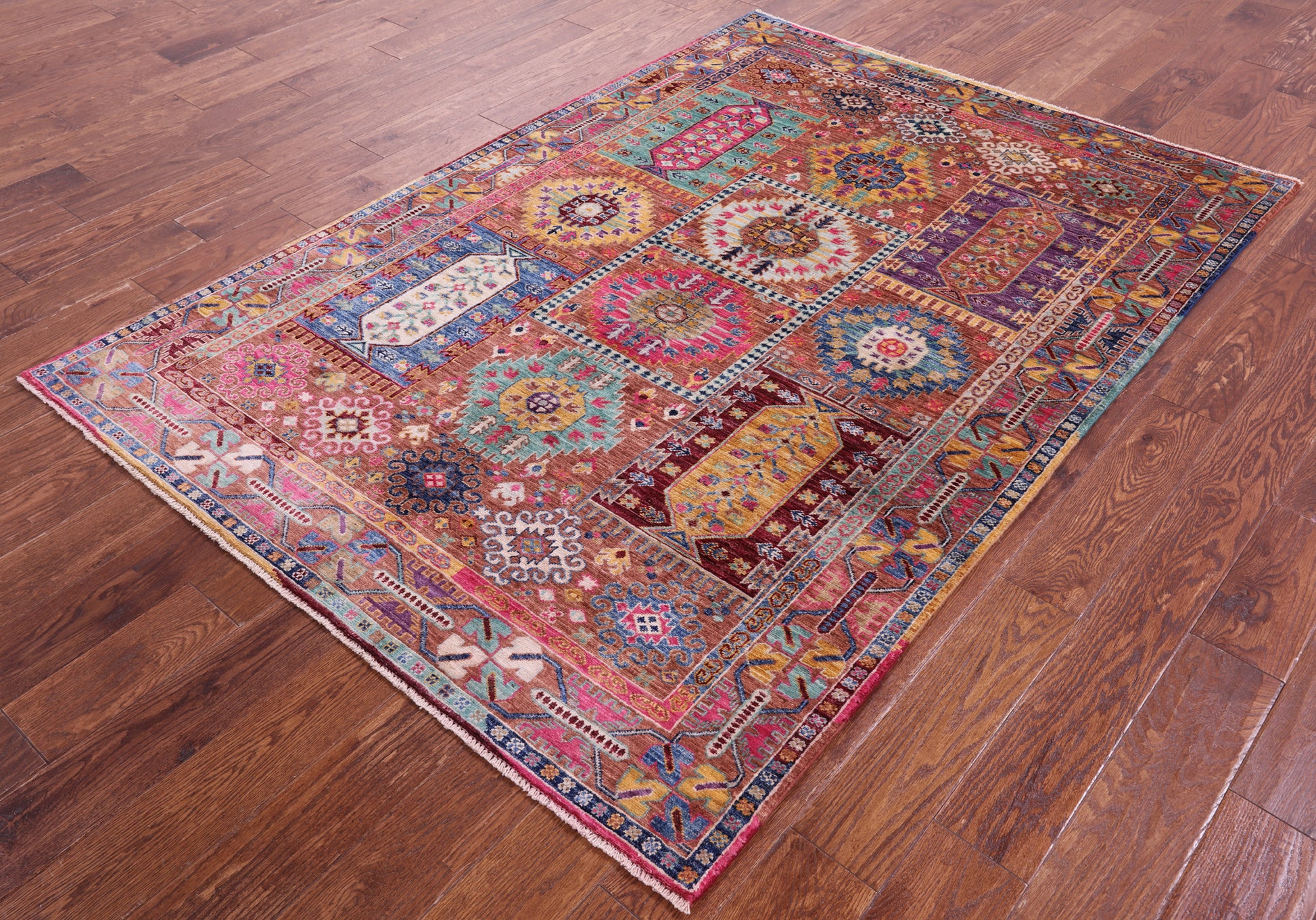 Persian Fine Serapi Hand Knotted Wool Rug - 4' 11" X 7' 0" - Golden Nile