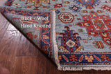 Blue Persian Fine Serapi Handmade Wool Rug - 4' 1" X 6' 0" - Golden Nile
