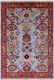 Persian Fine Serapi Hand Knotted Wool Rug - 4' 0" X 5' 10" - Golden Nile