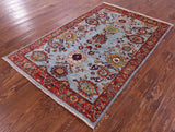 Persian Fine Serapi Hand Knotted Wool Rug - 4' 0" X 5' 10" - Golden Nile