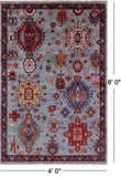 Persian Fine Serapi Hand Knotted Wool Rug - 4' 0" X 6' 0" - Golden Nile