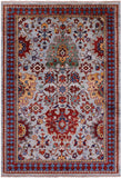 Persian Fine Serapi Hand Knotted Wool Rug - 4' 0" X 5' 10" - Golden Nile
